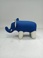 Fauteuil Ottoman en Cuir PU pour Enfants, Motif Éléphant, Chaise de Loisirs Rembourrée Créative avec Hauteur Réglable pour Chambre et Hôtel