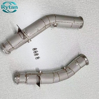 Tuyaux d'échappement droits Rytan Racing Flow pour système en acier inoxydable pour Benz AMG C43 E43 E400 W205 M276 2016-2021