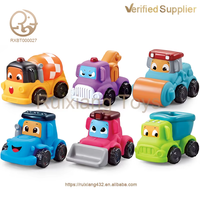 Lot de Jouets de Voiture en Caoutchouc Souple et PVC pour Enfants, Voiture de Cognition de Dessin Animé, Cadeaux d'Anniversaire pour Garçons et Filles, Fourniture d'Usine