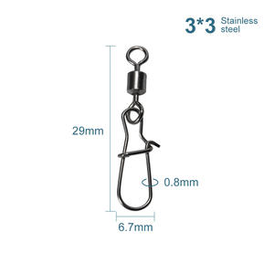 Engranaje de pesca, accesorios pequeños, Pin de conector sólido, rodamiento de anillo dividido rápido, giratorio - Product Image 2