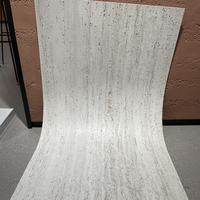 Panneaux flexibles artificiels en travertin imprimés en 3D modernes Faux carrelage d'extérieur pour hôtels Revêtement mural souple Intérieur Grande dalle