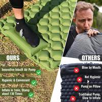 Nouveau tapis de couchage de camping gonflable ultraléger avec pompe à pied intégrée, matelas pneumatique compact léger meilleur tapis de couchage
