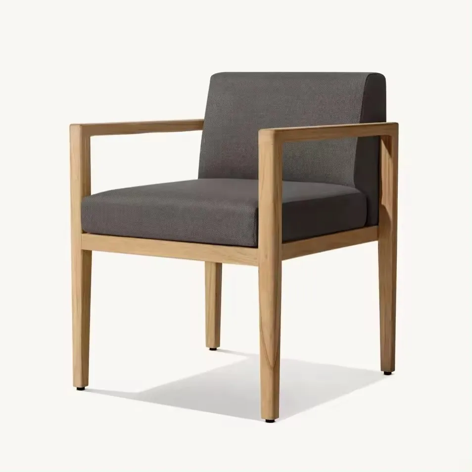 Luxury Design Outdoor Patio Furniture Solid Wood Teak Tables Chairs Teak Dining Chairs
