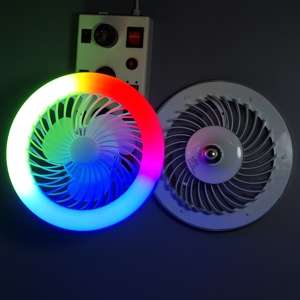 Venta al por mayor E27 Luz <span class=keywords><strong>de</strong></span> <span class=keywords><strong>Ventilador</strong></span> <span class=keywords><strong>de</strong></span> <span class=keywords><strong>Techo</strong></span>, RGB Regulable control remoto Desmontable portalámparas 20W 25W 30W Mini <span class=keywords><strong>Ventilador</strong></span> UFO Bombilla Led - Product Image 2