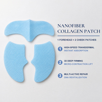 Patch quotidien respirant anti-rides pour le front et les joues au collagène soluble en nanofibres et peptides marins