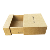 Boîte cadeau en papier kraft en carton imprimé de logo personnalisé boîte à bijoux coulissante de l'emballage du client