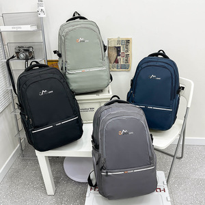 <b>Navy</b> Blue Men's <b>Backpack</b> 15 Inches Laptop Compartment Business Travel Student <b>Backpack</b> - Product Image 4