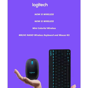 Original Logitech MK245 Nano <b>Wireless</b> <b>Keyboard</b> and Mouse Combo 2.4G Compact <b>Mini</b> <b>Keyboard</b> Splash Proof Long Battery Life Office - Product Image 4