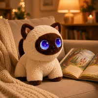 Chat de compagnie interactif IA en peluche Kawaii unisexe, léger et portable, pour l'apprentissage des langues et compagnon de nuit