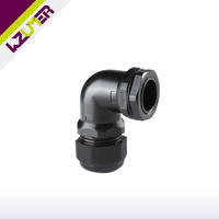 WZUMER IP68 Plastique PG9 PG16 Type de filetage Étanche Coude à 90 degrés Presse-étoupes en nylon PG11 20mm