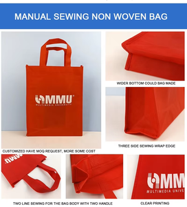 Sac à provisions non tissé en aluminium laminé recyclé conçu sur mesure fourre-tout pliant réutilisable avec motif de logo en toile - Product Image 3