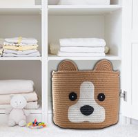 Panier de rangement pour jouets pour animaux de compagnie KUYUE, panier de rangement en corde de coton tissée pour enfants, panier pour jouets de bébé