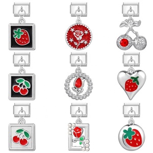 Italian Handmade <b>Red</b> Pendant DIY Bracelet Cross-Border Creative Fashion Charm Accessories - Product Image 5