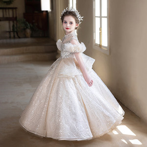 Abito <span class=keywords><strong>da</strong></span> damigella d'onore di lusso per bambine, abito <span class=keywords><strong>da</strong></span> principessa per feste di compleanno e recitazioni - Product Image 4