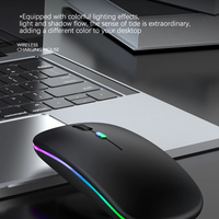 Souris sans fil rechargeable, compatible Bluetooth, 2.4GHz, double mode, avec nano-récepteur, pour PC portable, Macbook