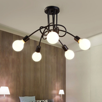 Lustres Rétro Simples Style Industriel Créatif Plafonniers Plafonniers Encastrés Économiques pour Salle à Manger Cuisine Hall Chambre Salon