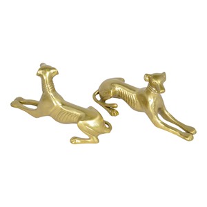 Arts de luxe maison décorative or Statue décor à la maison métal animaux Figurines Sculptures ensemble de 2 pour table bureau à domicile décoration - Product Image 3