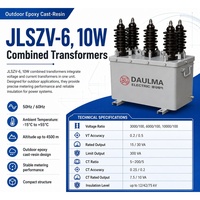 Transformateur combiné CT/VT de classe 0,2S 10 kV JLSZV-6/10W 100/5A pour comptage extérieur
