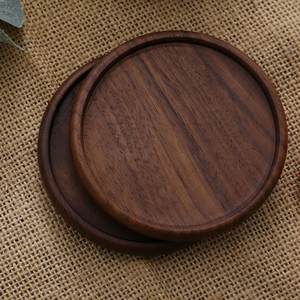 Coaster palet kayu kenari kualitas tinggi persegi tatakan kayu bulat untuk minuman - Product Image 1