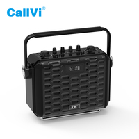 Callvi Pemutar Musik Portabel Pesta V-1616, Speaker Karaoke Penguat Audio dengan Mikrofon Nirkabel