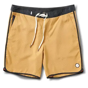 Custom Print Logo Men's Beach Shorts Teen Surf Small Holes Mesh Quick Dry Polyester Drawstring Bathing Beach Shorts For Swim
