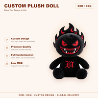 Figurine en peluche personnalisée pour Halloween, jouet en peluche doux, poupée de dessin animé pompier, pendentif brodé, cadeau