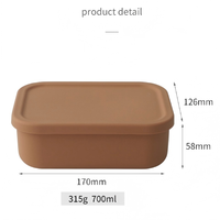 Boîte à lunch en silicone à 3 compartiments certifiée FDA LFGB