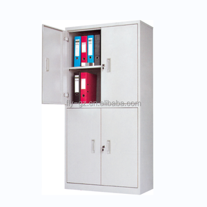 Armoire de classement métallique de haute qualité à deux portes, mobilier de bureau, avec étagères réglables et tringle - Product Image 3