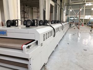 สายการผลิตพิมพ์ซิลค์สกรีนอัตโนมัติ SANKEN GLASS เครื่องพิมพ์กระจกควบคุมด้วย PLC มอเตอร์ ปั๊ม เกียร์ คอร์ - Product Image 5