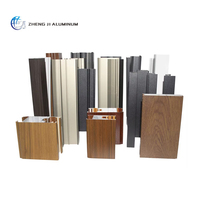 Profilés d'extrusion en alliage d'aluminium 6063-T5 6061-T6 pour fenêtres et portes, faible MOQ, avec diverses finitions de surface