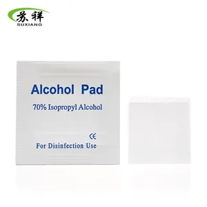 Hisopo de alcohol médico no tejido estéril 70% toallitas de teléfono de isopropilo almohadilla de preparación de alcohol