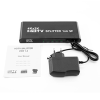 Répartiteur HDTV 4K 60Hz 2.0 1x4, compatible HDCP 2.2, 1 entrée 4 sorties, distributeur HDTV