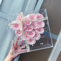 Coffret Cadeau de Luxe Saint-Valentin 2024 en Gros – Roses Éternelles Stabilisées, Durée de Vie 3-5 Ans – Idéal Remise de Diplôme, Noël