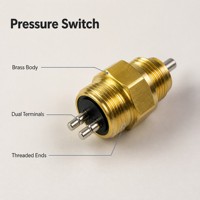 Interrupteur de pression neutre durable conçu pour les applications de camions Sinotruk HOWO 7L 6x4 et Shacman X3000