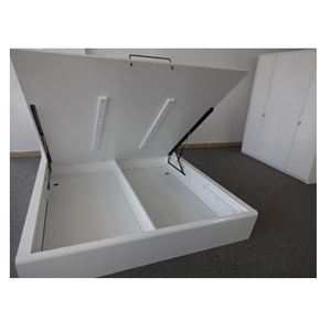 NOVA-cama italiana para el hogar, conjunto de muebles de habitación, CUS-MFAA006 cama doble moderna, de madera blanca brillante, para almacenamiento - Product Image 5