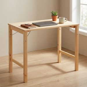 Table d'extérieur compacte en bois – Table de patio à 4 pieds peu encombrante pour balcon et jardin - Product Image 1
