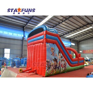 Glissière gonflable à Double voie de location de fête commerciale Glissière gonflable à thème de patte de chien de <span class=keywords><strong>patrouille</strong></span> Glissière sèche humide pour enfants et adultes - Product Image 3