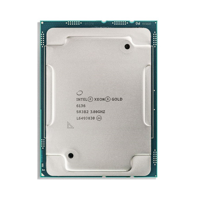 Server Processor Xeon Gold 6136 12 Cores 3.0 GHz 24.75MB 150W Processor CPU 6134 6138 6142