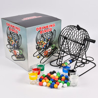 Jeu de table de luxe Machine de bingo de loterie en verre de vin 6 couleurs Puces de barre de bingo à des fins de jeu éducatif