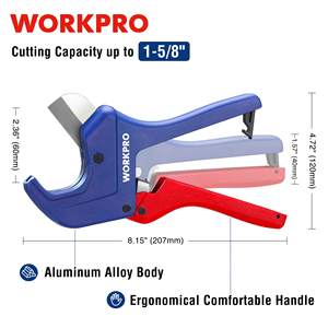 <span class=keywords><strong>WORKPRO</strong></span> Coupe-tuyau de qualité industrielle 42MM à cliquet Outil de coupe de tuyau de bricolage rapide Capacité de tuyau élevée pour usage industriel OEM - Product Image 2