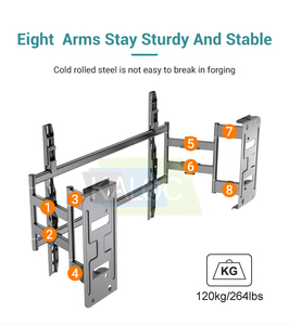 Kaloc NX100max Pull Down Long Arm <span class=keywords><strong>Tv</strong></span> stand a parete <span class=keywords><strong>Tv</strong></span> a 90 pollici di regolazione a parete supporto <span class=keywords><strong>Tv</strong></span> staffa per soggiorno mobili - Product Image 5