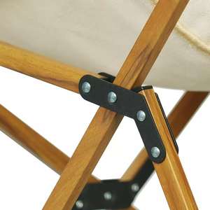 600D Oxford Bois Grain Fer Métal Beurre <span class=keywords><strong>Fly</strong></span> Chaise Longue Extérieure Portable Léger Camping Loisirs Chaise - Product Image 6