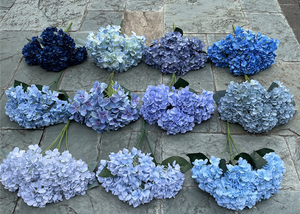 Ortensia Factory Blue Wedding Flowers Baby Blue Rose Artificial Sky blue Plants per la decorazione <span class=keywords><strong>di</strong></span> fiori <span class=keywords><strong>di</strong></span> seta all'ingrosso - Product Image 5