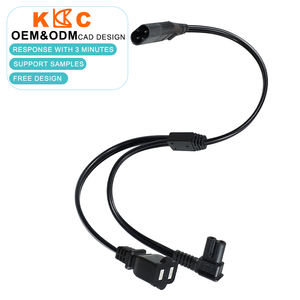 C8 - Çift C7 Y Splitter, NEMA Prizli, 1FT 18AWG SPT-2 Uzatma Kablosu, Şekil 8 ABD 2 Uçlu Dişi 5-15R - Product Image 1
