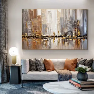 Pure Hand Painted Home Decor Abstract Modern Nordic Posters Picture Luxury Artwork Hand Painting Oil Abstract Canvas Wall Art