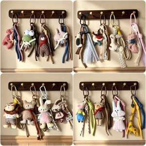 Llavero de Peluche de Animal de Dibujos Animados Súper Lindo, Colgante de Oso de Algodón Relleno de Tela, Correa Hecha a Mano para Estudiantes, Decoración - Product Image 2