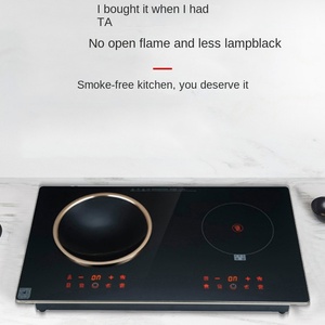 Cocina de inducción eléctrica de 2 quemadores, nuevo diseño, carcasa de acero inoxidable, placa de cocina integrada, placa de inducción de cerámica, batería - Product Image 3