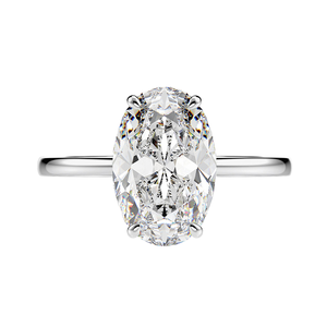 Anillo de Compromiso de Plata de Ley S925 con Circonita Cúbica de 5 Quilates y Baño de Rodio, Joyería de Moda UM, Regalo de Joyería Nupcial para Mujer - Product Image 1