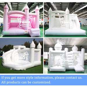Mini buttafuori bianchi casa di rimbalzo scivolo d'acqua castello di salto gonfiabile casa di rimbalzo di nozze bianca con <span class=keywords><strong>fossa</strong></span> di palla per il noleggio di feste - Product Image 6