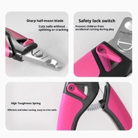 Shernbao NC-004 Coupe-ongles professionnel moderne en acier inoxydable avec lame de sécurité, ergonomique pour le soin des griffes des chiens et des chats